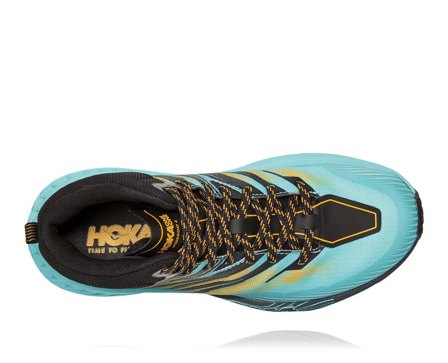 Trail Shoes Womens - Hoka One One Speedgoat Mid GORE-TEX 2 - Blue - XRJULOK-96